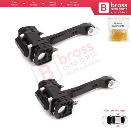 2 Pieces Rear Door Hinge Stop Check Strap Limiter for Peugeot 508 MK1 2010-2018 9670519680