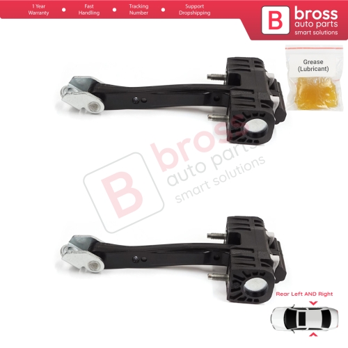 2 Pieces Rear Door Hinge Stop Check Strap Limiter for Peugeot 508 MK1 2010-2018 9670519680