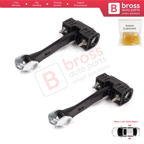 2 Pieces Rear Door Hinge Stop Check Strap Limiter for Peugeot 508 MK1 2010-2018 9670519680
