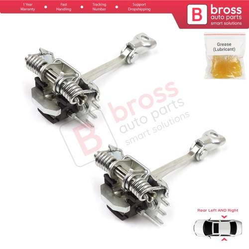 2 Pieces Rear Door Hinge Stop Check Strap Limiter for Citroen C3 MK2 SC A51 2009-2016 9181Q5