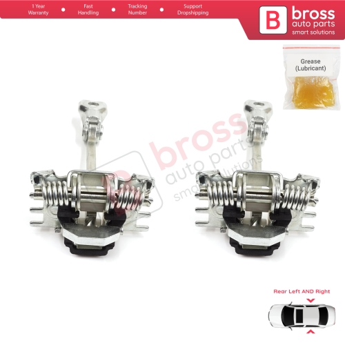 2 Pieces Rear Door Hinge Stop Check Strap Limiter for Citroen C3 MK2 SC A51 2009-2016 9181Q5