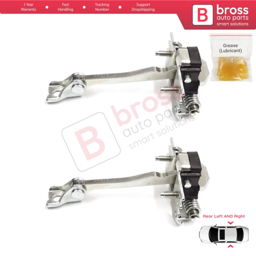 2 Pieces Rear Door Hinge Stop Check Strap Limiter for Citroen C3 MK2 SC A51 2009-2016 9181Q5