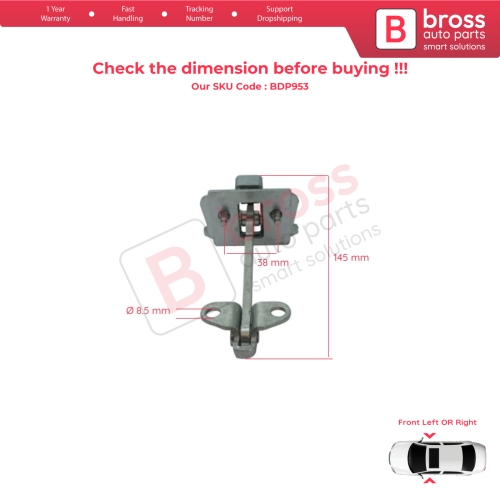 2 Pieces Front Door Hinge Stop Check Strap Limiter for Citroen C5 MK1 2001-2008 9181G0 