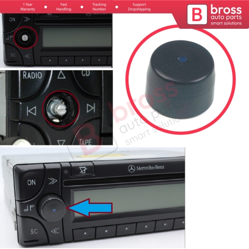 Radio Audio Cassette Tape Player Navigation Turn Knob Button for Mercedes Becker Sound 30 Audio 10 30 APS