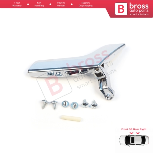 Interior Door Handle Bright Chrome Plated Right Side 2047202763 for Mercedes W204