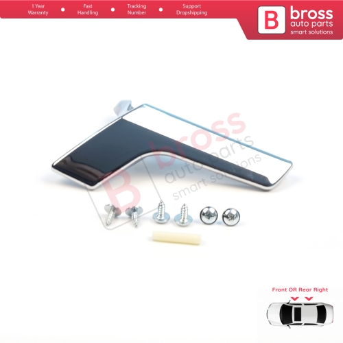 Interior Door Handle Bright Chrome Plated Right Side 2047202763 for Mercedes W204