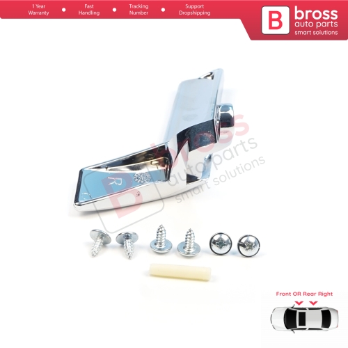 Interior Door Handle Bright Chrome Plated Right Side 2047202763 for Mercedes W204