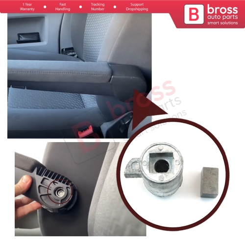 Armrest Adjuster Bush Sleeve Socket Repair Part Left 7H0883081 for VW Transporter T5 T6 Caravelle MultiVan