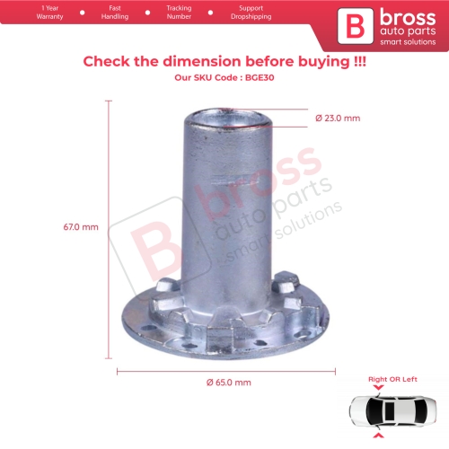 Side Wing Exterior Mirror Folding Rotating Bracket Gear Bearing Inner Internal Bush Repair Part 7E1857000 For VW Transporter T5 T6 Amarok Audi Q7