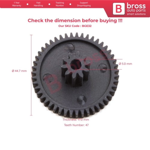 EGR Valve Actuator Repair Gear for Vauxhall Opel Dia 45 mm 10/47 Teeth