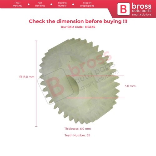 Side Mirror Gear For Japanese Cars Teeth Number 35