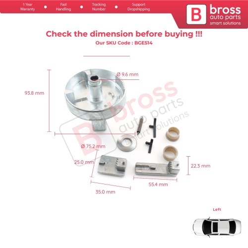 Seat Left Arm Armrest Latch Bracket for Mercedes Vito Viano W639 Sprinter MK2 906 VW Crafter 2E 2F