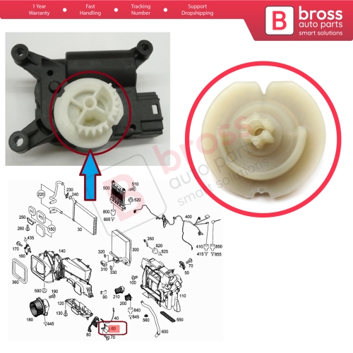 Temperature Control Stepper Motor Repair Gear for Mercedes Sprinter MK2 W906 B906 906 NCV3 2500 3500 2006-2018A0008205908