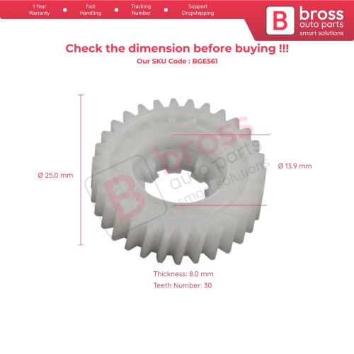 Side Mirror Repair Gear For Toyota Avalon Outer Diameter  25 mm Thickness 7.75 mm Outer Teeth Number: 30