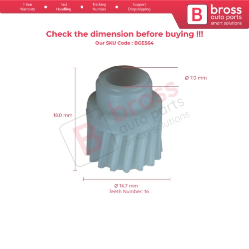 Power Seat Track Rail Drive Motor Repair Gear for Infiniti Nissan 16 Teeth