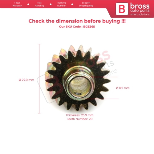 Seat Height Adjuster Motor 5609510 Repair Gear for Ford Mondeo Galaxy S-Max Jaguar.  