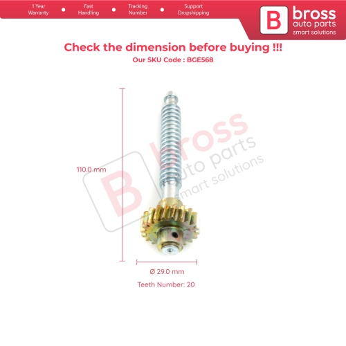 Seat Height Adjuster Motor 5609510 Repair Gear 11 cm Axis for Ford Mondeo Galaxy S Max Jaguar