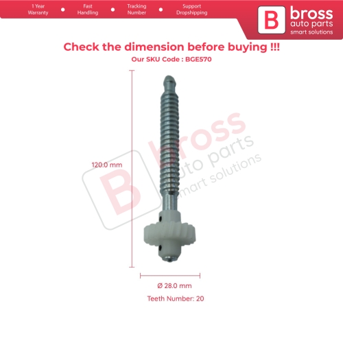 Seat Height Adjuster Motor 5609510 Repair Plastic Gear 12 cm Axis for Ford Mondeo Galaxy S Max Jaguar