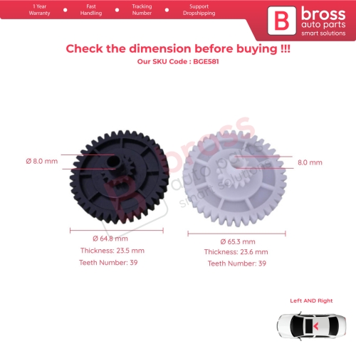 Convertible Roof Top Motor Gear Cog Repair Kit for Porsche Boxster Cayman Spyder 986 987 1996-2013 98756117800