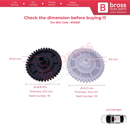 Top Transmission Repair Gears 98756118001 Left and Right Side for Porsche Boxster Convertible 1997-2012