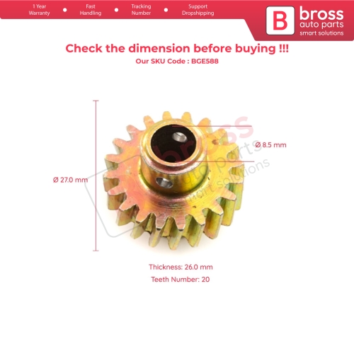 Back Seat Height Adjustment Gear for Ford Mondeo MK1 1993-1996 Diameter 27.5 mm