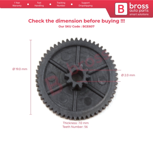 Air Conditioning Motor Repair Gear for Renault Clio Teeth Number 56/10