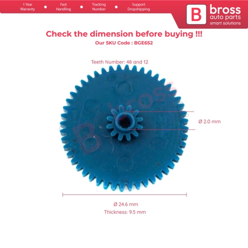 VDO Speedometer Odometer Kilometer Cluster Repair Gear Cog 48x12 Teeth