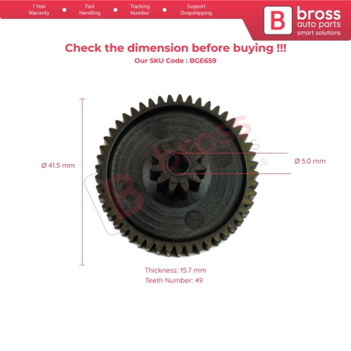 EGR Valve Cooler Repair Gear 49/11 Teeth for Dacia Logan Duster Sandero