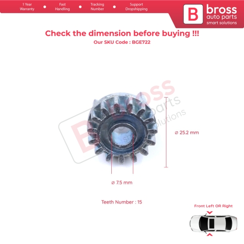 Manual Window Regulator Repair Gear Front for VW Transporter T4 MK4 Eurovan Caravelle 1990-2003