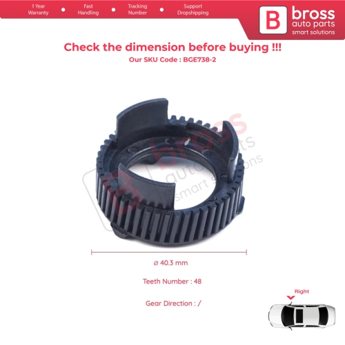 Right Side Wing Tow Mirror Folding Motor Actuator Repair Gear for Dodge Ram 1500 2017-2022