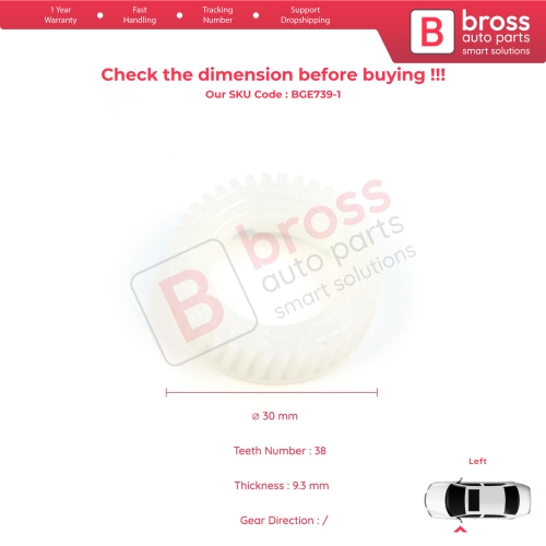 Left Side Wing Mirror Folding Motor Actuator Repair Gear for Hyundai Sonata MK7 LF 2014-2017 87610-C2060