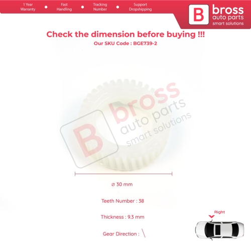 Right Side Wing Mirror Folding Motor Actuator Repair Gear for Hyundai Sonata MK7 LF 2014-2017 87620-C2060