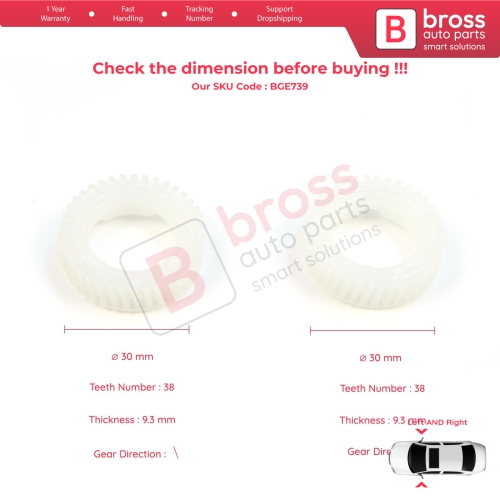 Left Right Side Wing Mirror Folding Motor Actuator Repair Gear for Hyundai Sonata MK7 LF 2014-2017 87620-C2060