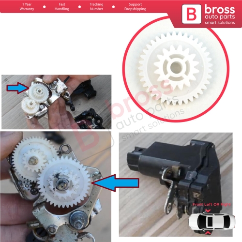 Front Door Central Lock Actuator 5-Pin Motor Repair Gear for Kia Cerato MK1 LD 2003-20011 Sephia Spectra 95735-2F010