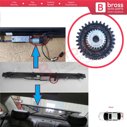 Rear Windshield Shade Sunshade Retractable Motor Repair Gear for Hyundai Grandeur Azera HG 2011-2017 Kia Cadenza K7 VG 2009-2016