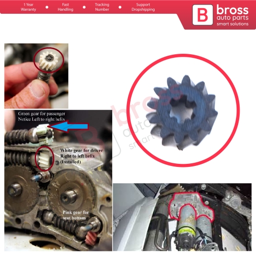 Power Seat Back Recline Adjustment Actuator Motor Repair Gear for BMW 3 Series E36 1990-2000