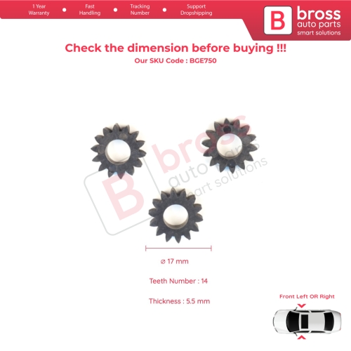Front Seat Lumbar Support Motor Repair Gears for VW Golf MK5 Plus Passat B6 CC Honda CR-V MK3 GMC Ford Dodge Ram Cadillac Lexus Acura Schukra 2010002F