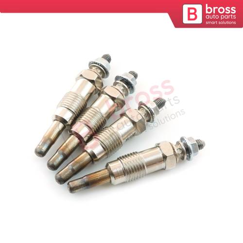 4 Pieces Glow Plug Auxiliary Heater 11 Volt 96FF6M090AA for Ford Mazda 1.8 Diesel Engine