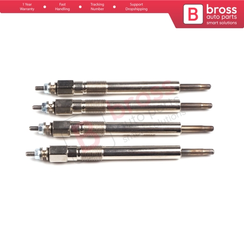 4 Pcs Heater Glow Plugs GJ12IS 100800037 for Isuzu 4.3 D