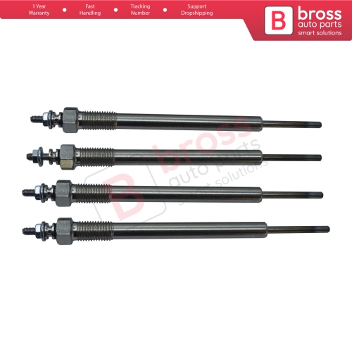 4 Pieces Heater Glow Plug 11 Volt 367104A000 for Kia Hyundai 2.5 CRDI