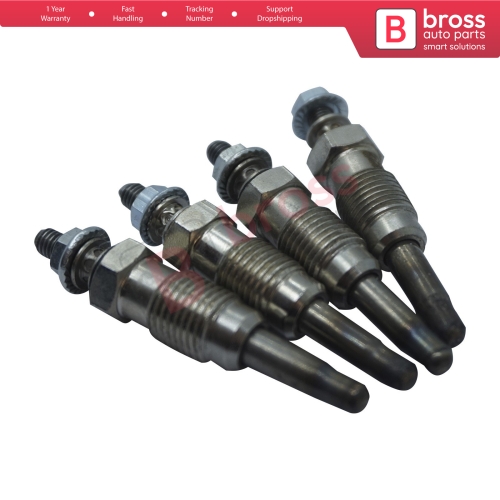 4 Pieces Heater Glow Plugs 11 Volt for Audi Ford Mitsubishi Nissan Renault Seat Skoda Volvo VW 1.9 D DT TD TDi DTi Engine 7700867617 