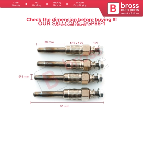 4 Pieces Glow Plug Auxiliary Heater XS7H6M090AA GN984 for Renault Megane MK1 1.9 TDI