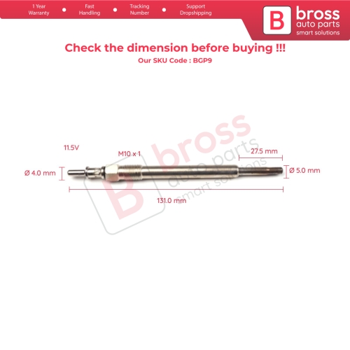 1 Piece Heater Glow Plugs 11.5 V GX129 80036 0 250 202 045 for Mercedes Chrysler Cherokee