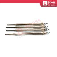 4 Pieces Glow Plug Auxiliary Heater 11 Volt 1985027010 for Toyota 2.0 2.5 3.0 D 4D Engines