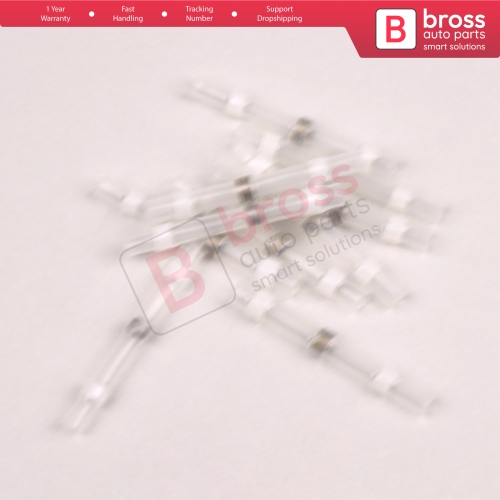 10 Pieces Heat Shrinkable Crimp Solder Sleeves Butt Connectors for 01 05 mm² Cable Transparent White Lenght24 mm
