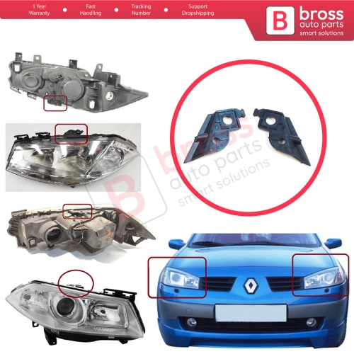 Headlight Holder Mount Repair Bracket Tab Left Right Side for Renault Megane MK2 2002-2008 260604235R 7701063220