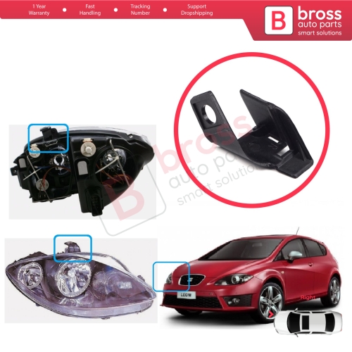 Headlight Holder Mount Repair Bracket Tab Set Right Side for Seat Leon MK2 1P Toledo MK3 5P Altea 5P 5P1941005