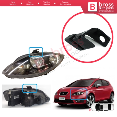 Headlight Holder Mount Repair Bracket Tab Set Left Side for Seat Leon MK2 1P Toledo MK3 5P Altea 5P 5P1941005