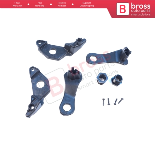 Headlight Holder Mount Repair Bracket Tab Set Left Right Side for BMW 5 Series E60 E61 2003-2010 63126941478 63126949633