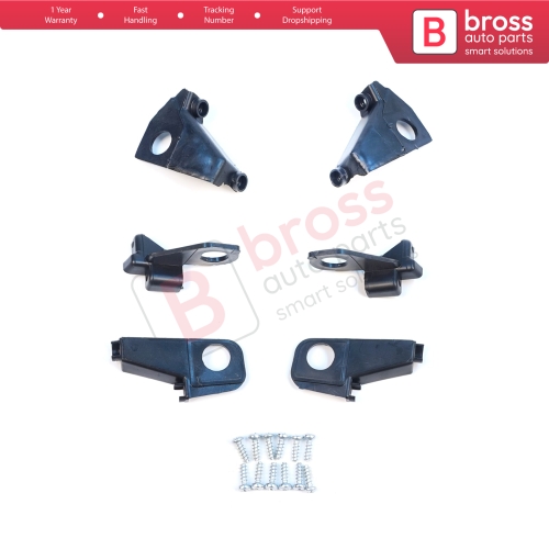 Headlight Holder Mount Repair Bracket Tab Set Left Right Side for VW Golf MK6 5K AJ5 2008-2013 Convertible 517 2011-2016 5K0998225 5K0998226